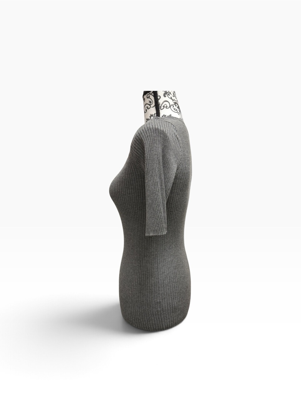 Express Ribbed Elbow Sleeve Sweater - Picture 2 of 7